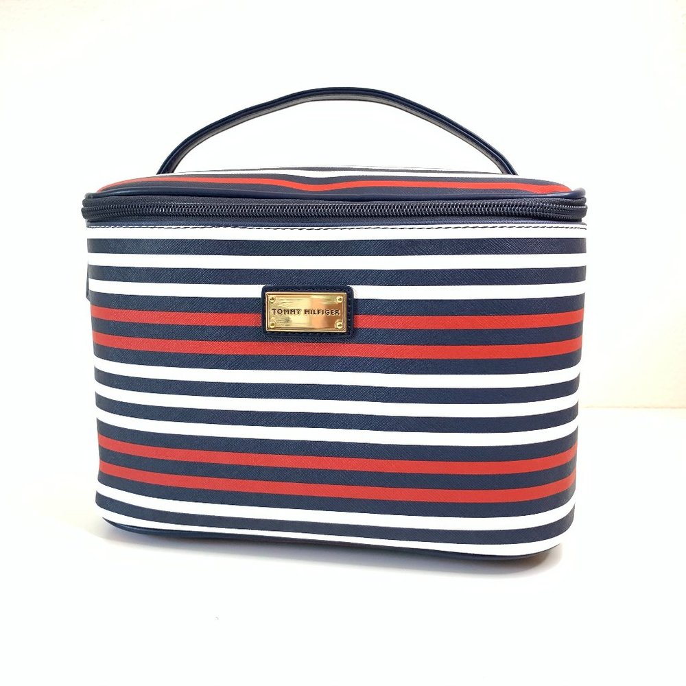 Tommy Hilfiger Cosmetic Travel Bag Blue and White